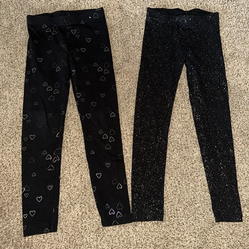 Assorted Kids Leggings - Pink, Black, Gray, Floral & Snowflake Patterns